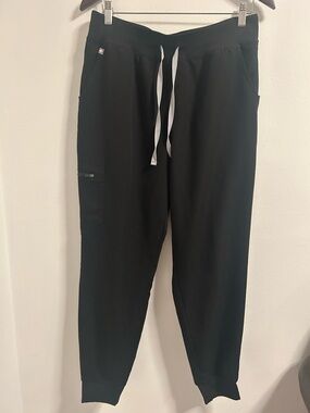 Figs Black Drawstring Jogger Scrub Pants